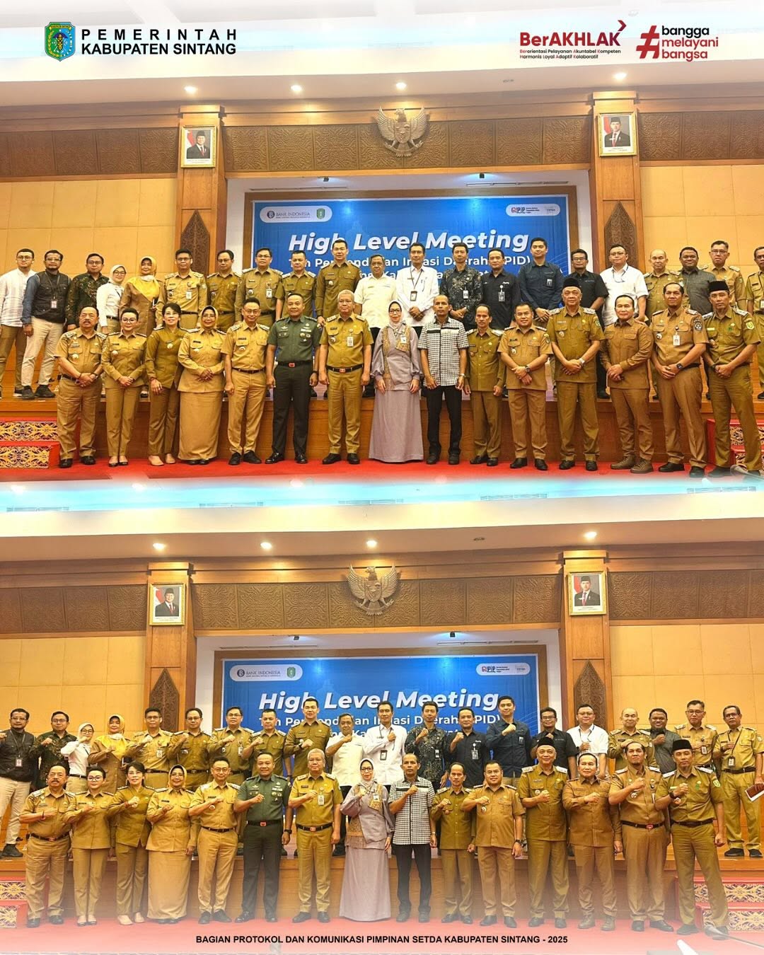 Bupati Sintang menghadiri High Level Meeting TPID Kalbar di Pontianak untuk membahas strategi pengendalian inflasi menjelang HBKN. Foto: Prokopim Sintang