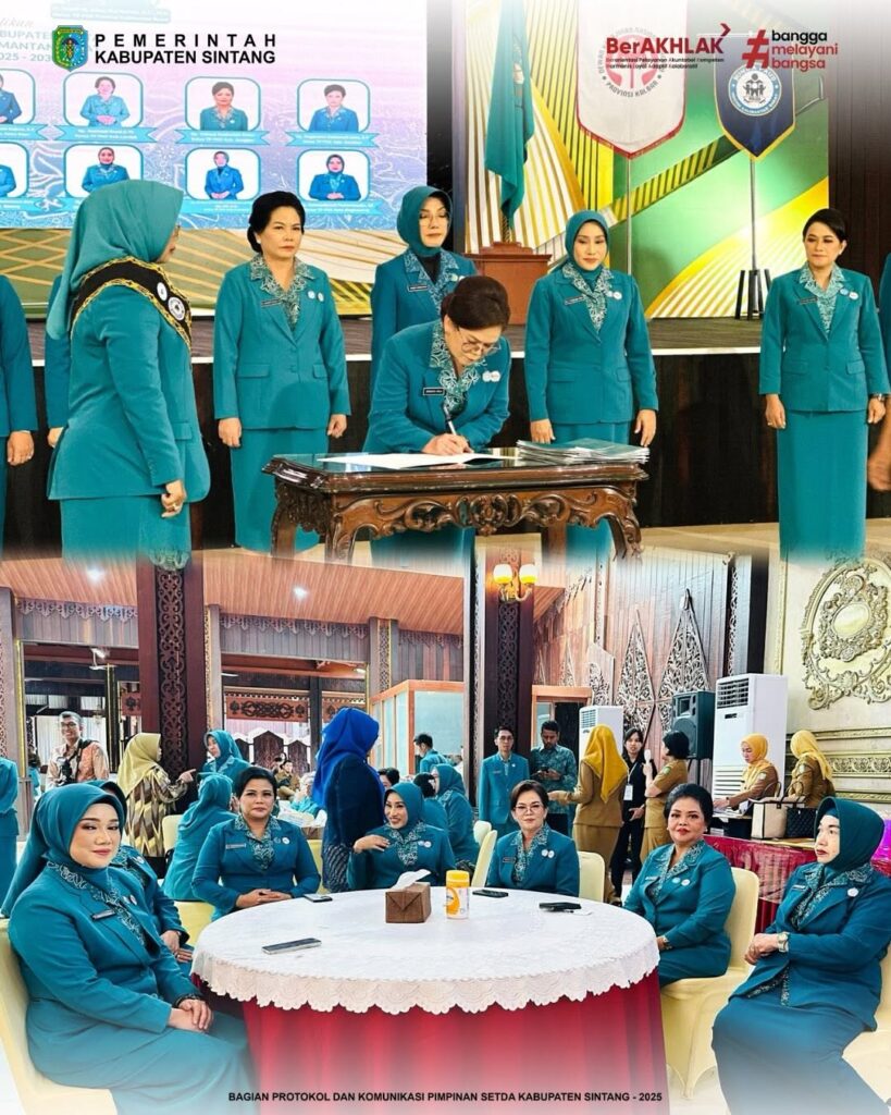 Bupati Sintang menghadiri pelantikan Ketua TP-PKK se-Kalimantan Barat di Pendopo Gubernur Kalbar, 10 Maret 2025. Ny. Hermina Bala resmi menjabat sebagai Ketua TP-PKK Sintang